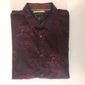 INC International Concept Men’s Slim Fit Long Sleeves Bottom Down Shirt